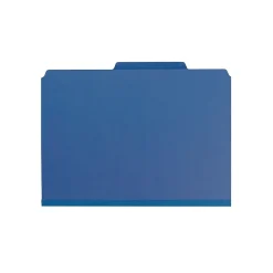File Folders|Smead Pressboard File Folder, 1/3-Cut Tab, 1" Expansion, Letter Size, Dark Blue, 25/Box (21541)