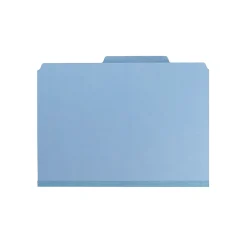 File Folders|Smead Pressboard File Folders, 1/3-Cut Tab, 1" Expansion, Letter-Size, Blue, 25/Box (21530)