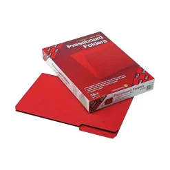 File Folders|Smead Pressboard File Folder, 1/3-Cut Tab, 1" Expansion, Legal Size, Bright Red, 25 per Box (22538)