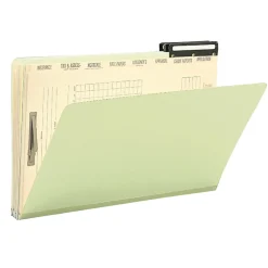 File Folders|Smead Pressboard Mortgage File Folder, 2/5-Cut Right Position Flat Metal Tab, 14-3/4