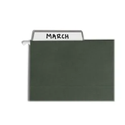 Hanging File Folders|Smead ProTab 100% Recycled Hanging File Folder, 3-Tab, Letter Size, Standard Green, 20/Box (64195)