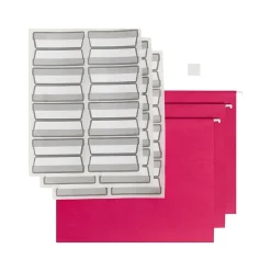 Hanging File Folders|Smead Protab 10% Recycled Hanging File Folder, 3-Tab, Letter Size, Red, 20/Box (64197)