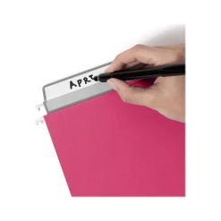 Hanging File Folders|Smead Protab 10% Recycled Hanging File Folder, 3-Tab, Letter Size, Red, 20/Box (64197)