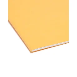 File Folders|Smead Reinforced File Folder, 3 Tab, Letter Size, , 100/Box (12234) Goldenrod