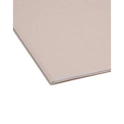 File Folders|Smead Reinforced File Folder, 3 Tab, Letter Size, Gray, 100/Box (12334)