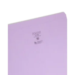 File Folders|Smead Reinforced Straight Cut Colored File Folders, Legal, Lavender, 100/Box (17410)