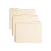 File Folders|Smead Reinforced 3-Tab File Folders, Letter Size, Manila, 100/Box (10434)