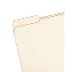 File Folders|Smead Reinforced 3-Tab File Folders, Letter Size, Manila, 100/Box (10434)