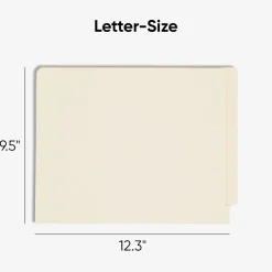 File Folders|Smead Shelf-Master Recycled End Tab File Folder, Straight Cut, Letter Size, Manila, 100/Box (24111)