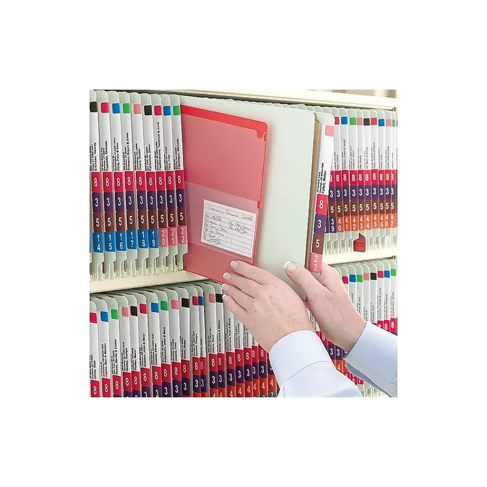 Labels|Smead Smartstrip ColorBar WaterGuard Inkjet File Folder Labels, 1 1/2" x 7 1/2", White, 250/Pack (66006)