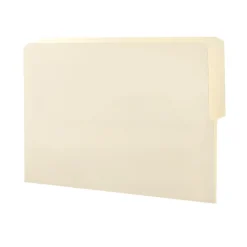 File Folders|Smead Standard Reinforced File Folder, End Tab, Letter Size, Manila, 100/Box (24127)