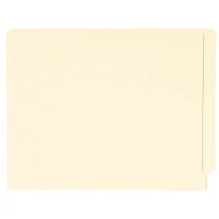 File Folders|Smead Standard Reinforced File Folders, Straight Cut, Letter Size, Manila, 100/Bx (24113)