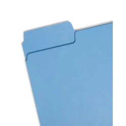 File Folders|Smead SuperTab File Folder, Oversized 1/3-Cut Tab, Letter Size, , 100/Box (11986) Blue