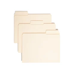 File Folders|Smead SuperTab File Folders, Reinforced 1/3-Cut Tab, Letter Size, Manila, 100/Box (10395)