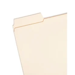 File Folders|Smead SuperTab File Folders, Reinforced 1/3-Cut Tab, Letter Size, Manila, 100/Box (10395)