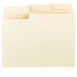 File Folders|Smead SuperTab File Folder, 3 Tab, Letter Size, Manila, 24/Pack (10380)