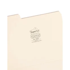File Folders|Smead SuperTab Heavy Duty File Folder, Oversized 1/3-Cut Tab, Letter Size, Manila, 50/Box (10401)