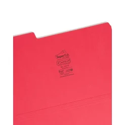 File Folders|Smead SuperTab Heavy Duty File Folders, 1/3 Cut, Legal Size, Assorted Colors, 50/Box (15410)