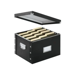 File Storage|Snap-N-Store 70% Recycled PVC File Box Lift Off Lid, Letter/Legal Size, Black (SNS01536)