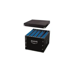 File Storage|Snap-N-Store 70% Recycled PVC File Box Lift Off Lid, Letter/Legal Size, Black (SNS01536)