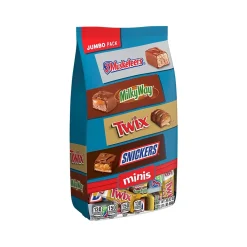 Mars Snickers, Twix, 3Musketeers and MilkyWay Minis Milk Chocolate Candy Bars Bulk Variety Pack, 30.63 oz. (460690)