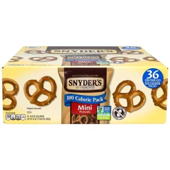 Snyders Mini Original Pretzels Twists, .92 oz., 36 Bags/Box (220-00487)