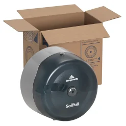 Georgia-Pacific High-Capacity Center Pull Bathroom Dispenser, Translucent Smoke (56501)<SofPull Online