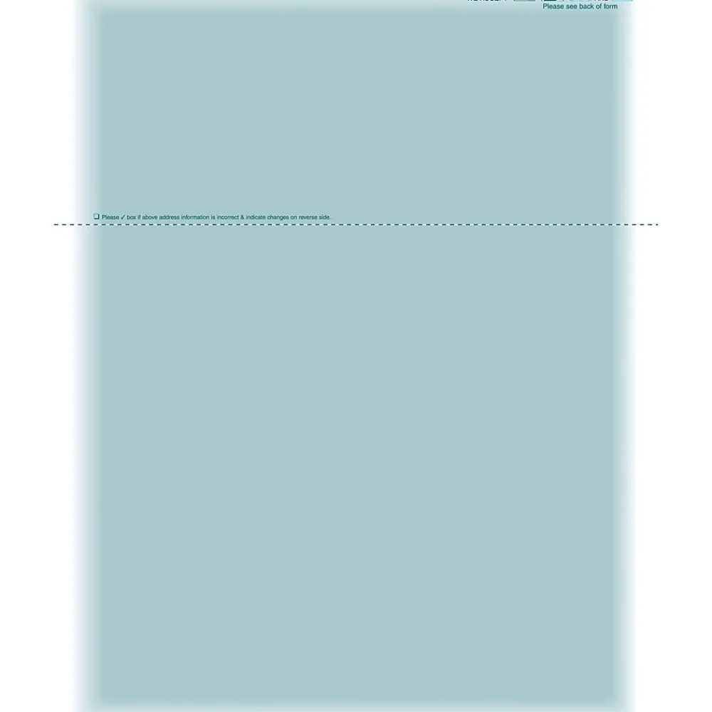 Business Forms*Medical Arts Press Solid Color Laser Statements, Style C, with Credit Card Information, Teal