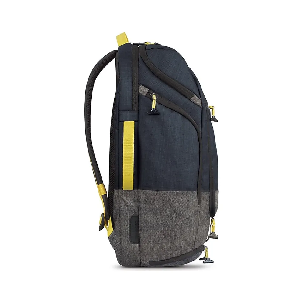 Solo Everyday Max Laptop Recycled Backpack, Large, Navy/Gray (ACV732-4)