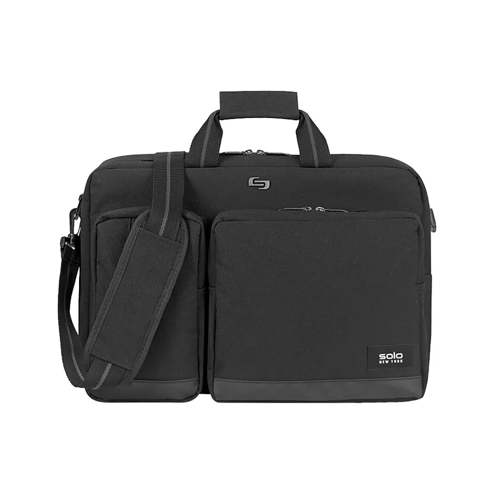 Laptop Briefcase, Black Polyester (UBN310-4X)<Solo Online