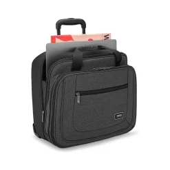 Bryant Polyester Briefcase, Laptop Compatible, Rolling, TSA Checkpoint Friendly, Gray (PT138-4/10)<Solo New York Online