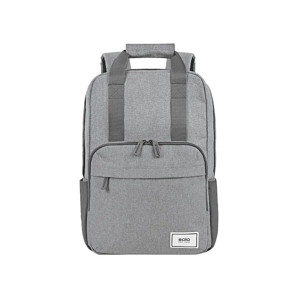 Solo New York Claim 15.6" Laptop Backpack, Heathered Gray Polyester (UBN760-10)