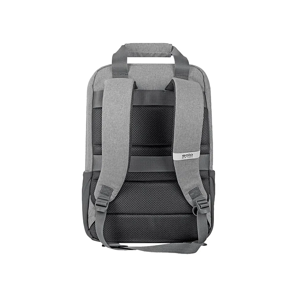 Solo New York Claim 15.6" Laptop Backpack, Heathered Gray Polyester (UBN760-10)