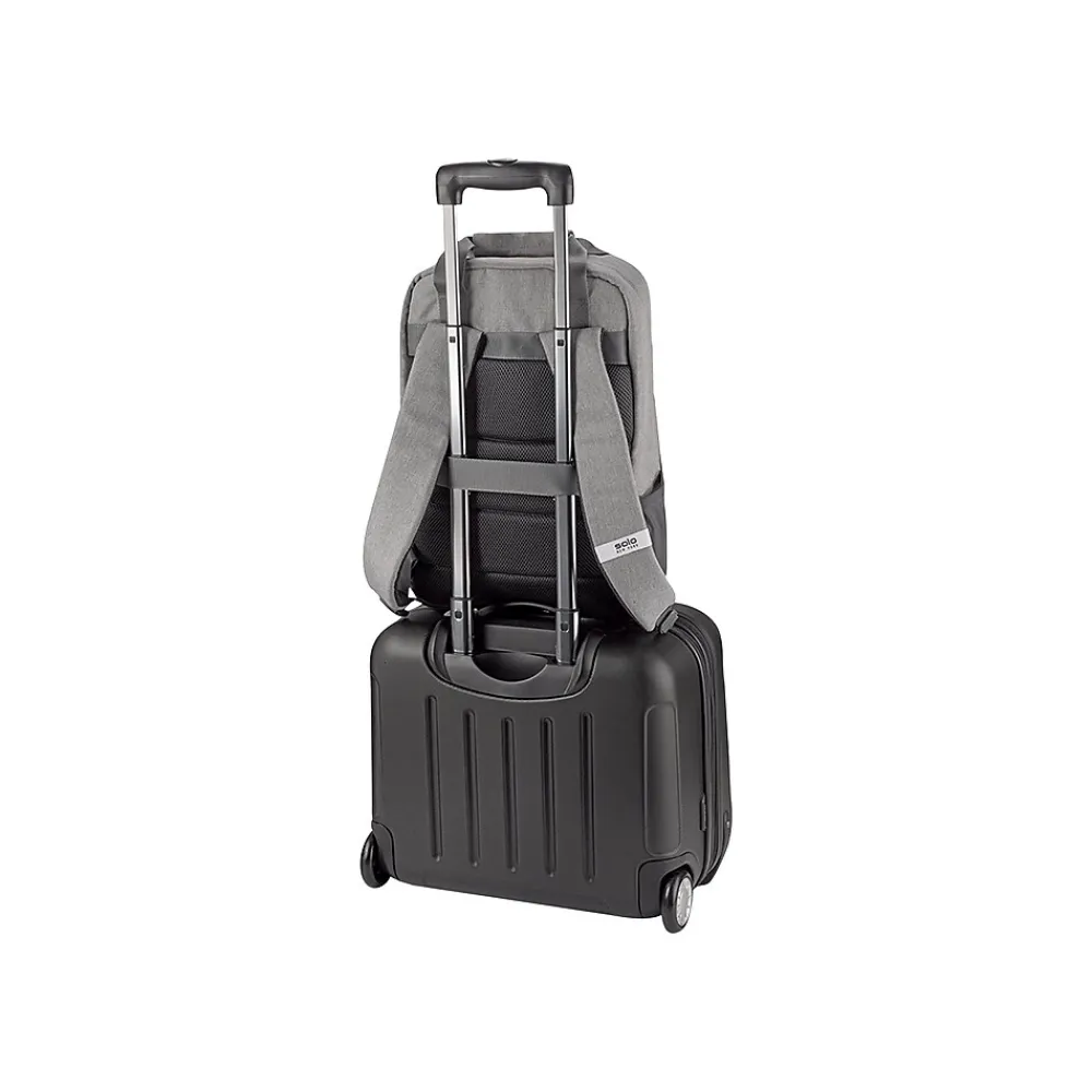 Solo New York Claim 15.6" Laptop Backpack, Heathered Gray Polyester (UBN760-10)