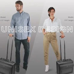 Classic Laptop Rolling Briefcase, Black Polyester (PV78-4)<Solo New York Outlet