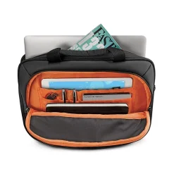 Everyday Laptop Briefcase, Black/Orange Polyester (UBN106-4)<Solo New York