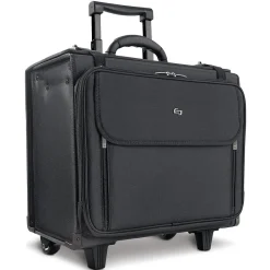 Midtown Collection Morgan Laptop Rolling Briefcase, Black Polyester (B151-4)<Solo New York Online