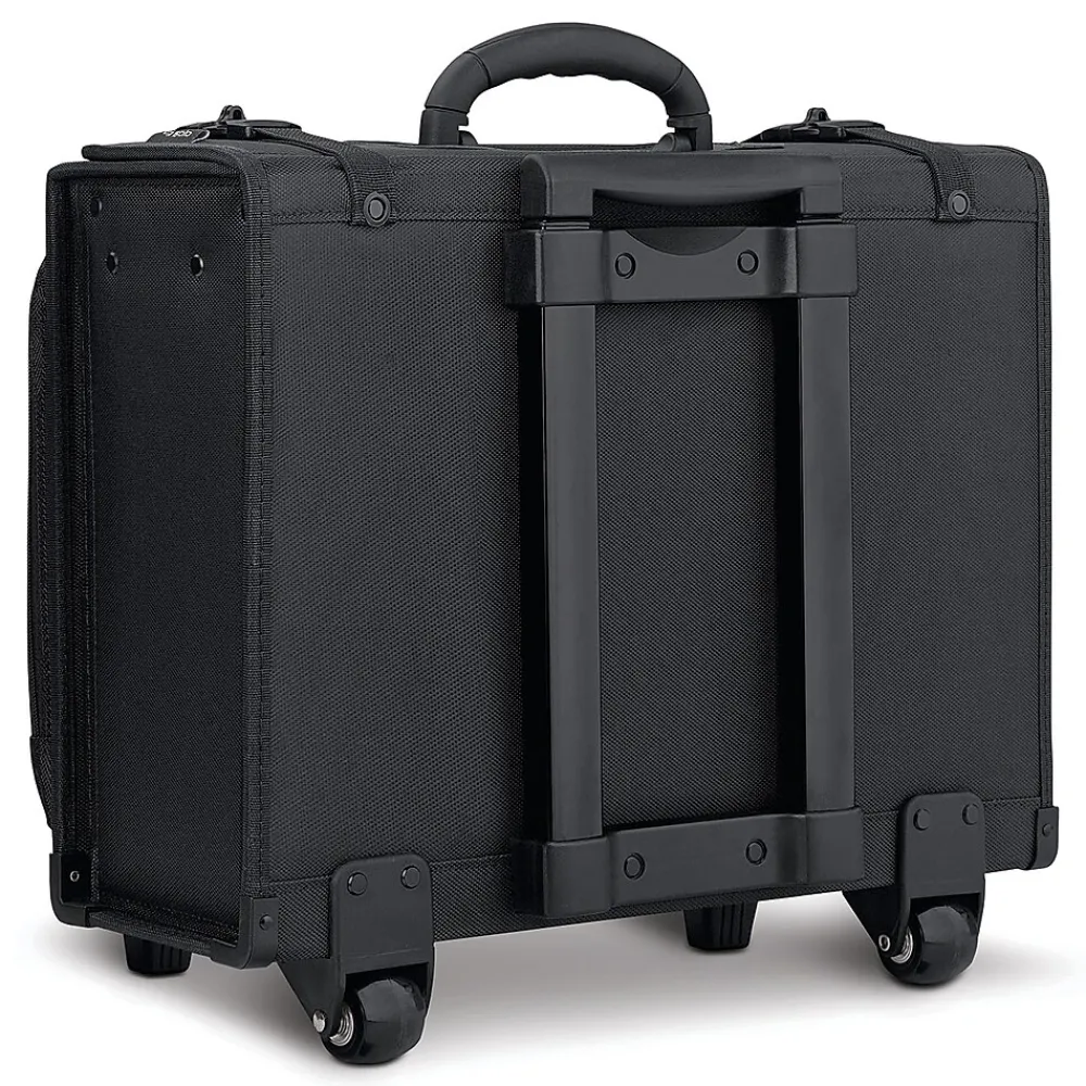 Midtown Collection Morgan Laptop Rolling Briefcase, Black Polyester (B151-4)<Solo New York Online