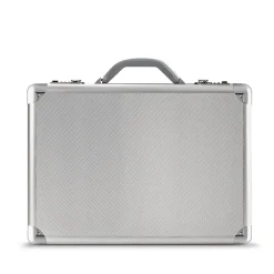 Midtown Fifth Avenue Hard-Sided Aluminum Attache, Laptop Compatible, Titanium (AC100-10)<Solo New York New