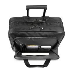 Midtown Laptop Rolling Briefcase, Black Polyester (B100-4)<Solo New York Outlet
