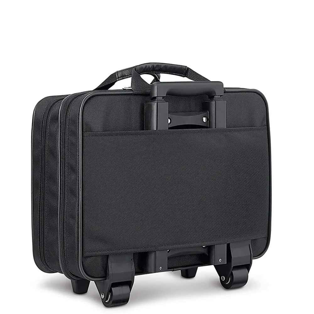 Midtown Laptop Rolling Briefcase, Black Polyester (B100-4)<Solo New York Outlet