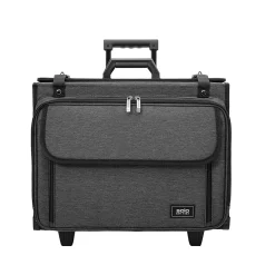 Morgan Polyester Briefcase, Laptop Compatible, Rolling, TSA Checkpoint Friendly, Gray (B151-4/10)<Solo New York Outlet