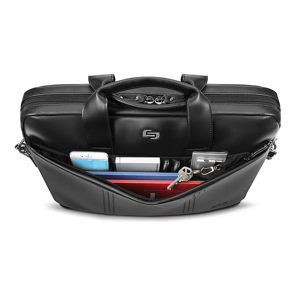 Laptop Bags|Solo New York Murray 15.6" Vinyl Laptop Bag, Black (VNL100-4)