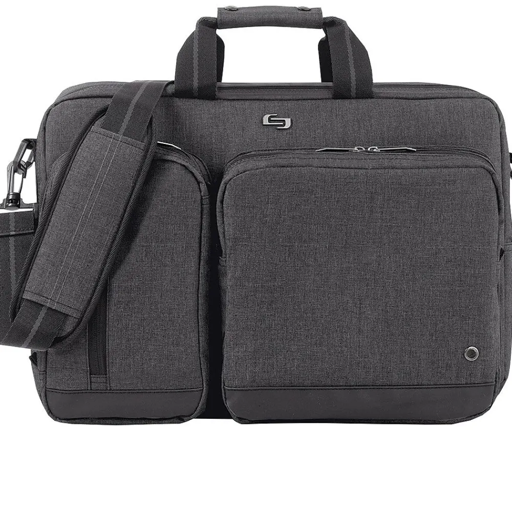 Polyester Briefcase, Laptop Compatible, Black (UBN310-10)<Solo New York Discount