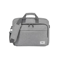 Re:new Polyester Briefcase, Laptop Compatible, Heathered Gray (UBN127-10)<Solo New York New