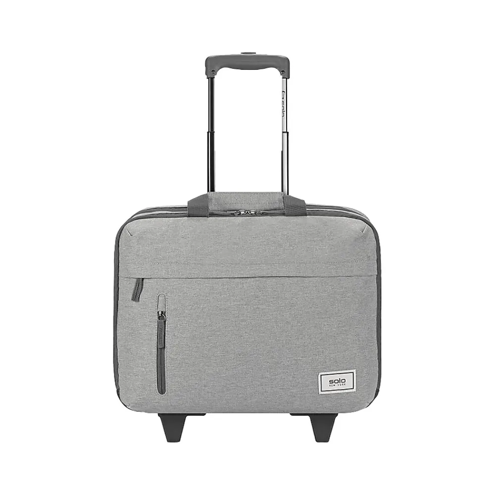 Laptop Bags|Solo New York Re:Start 15.6" Polyester Rolling Laptop Bag, Heathered Gray (UBN915-10)