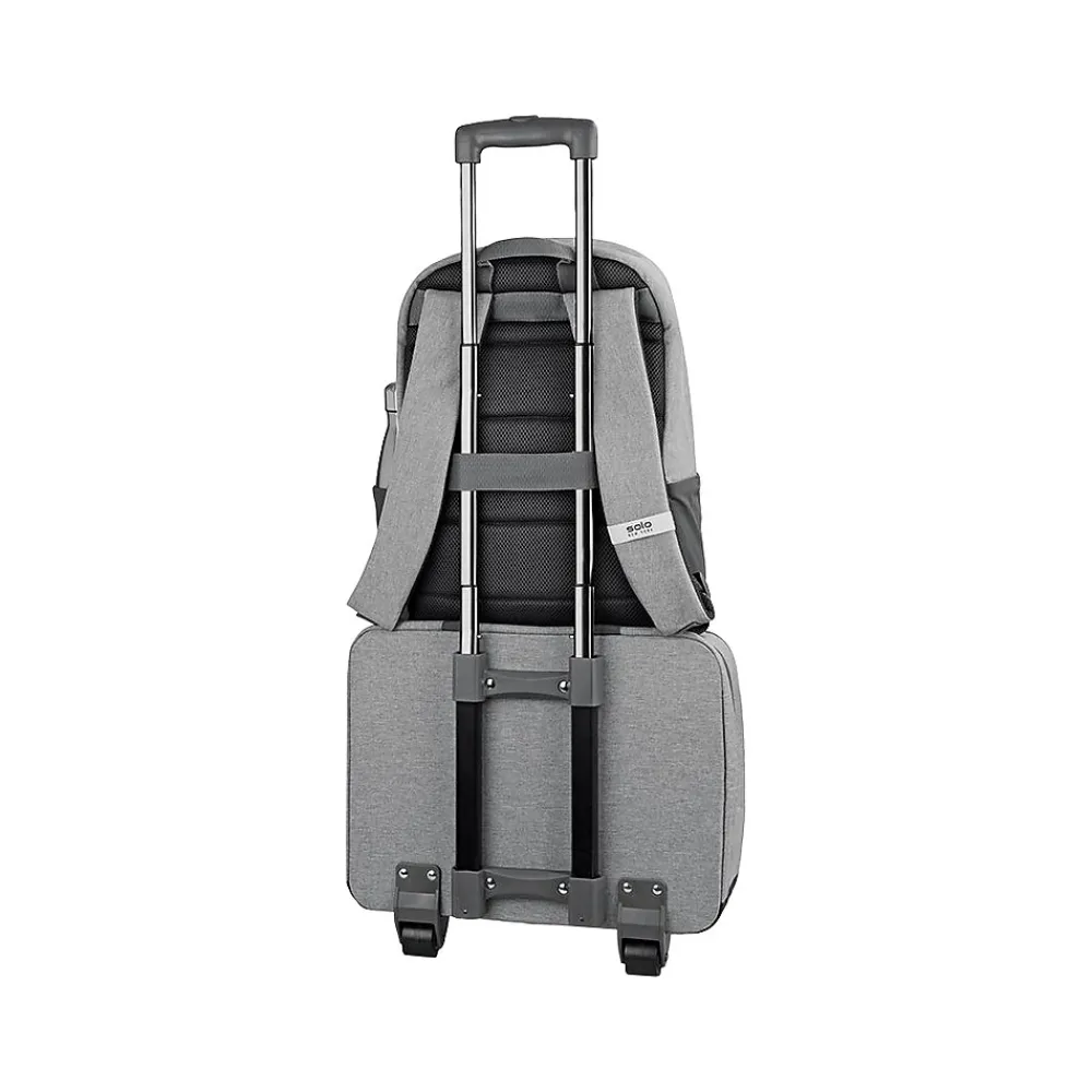 Laptop Bags|Solo New York Re:Start 15.6" Polyester Rolling Laptop Bag, Heathered Gray (UBN915-10)