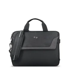 Laptop Bags|Solo New York Sterling 14.1" Polyester Laptop Bag, Metallic Trim (CLA112-4)