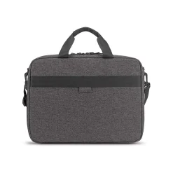 Voyage Polyester Briefcase, Laptop Compatible, TSA Checkpoint Friendly, Gray/Black (NOM301-10)<Solo New York Outlet