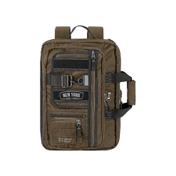 Solo New York Zone Laptop Briefcase/Backpack Hybrid, Khaki Nylon (UBN350-3)